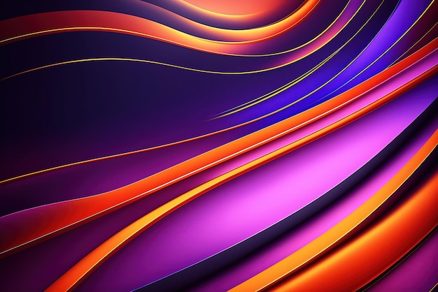 Colorful curved lines