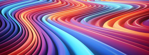 colorful curves AI generated