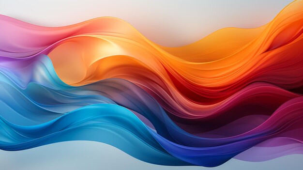 Colorful curvy background swirling around with vivid bright smooth colors curves creamy silky