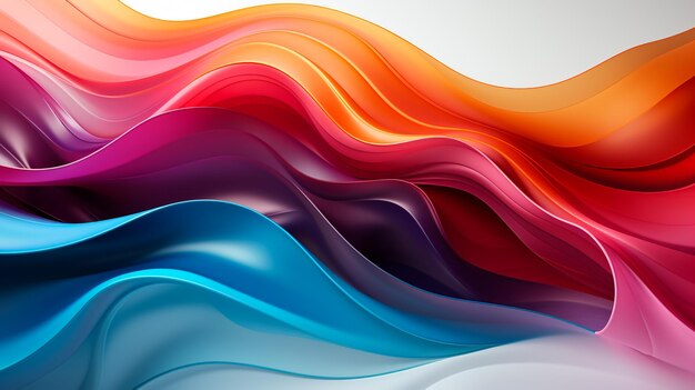 Colorful curvy background swirling around with vivid bright smooth colors curves creamy silky