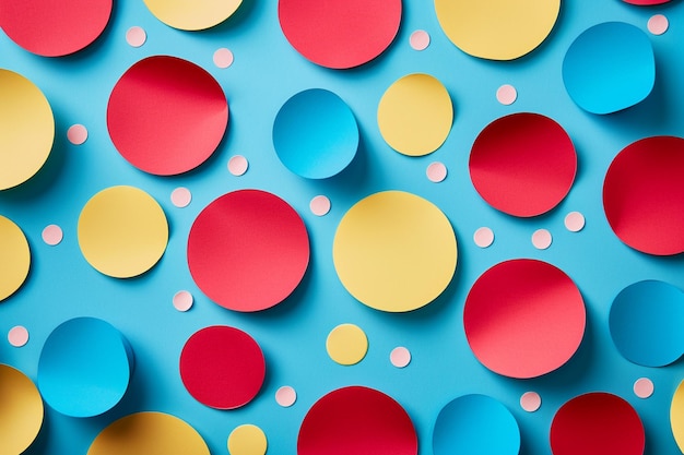 Colorful cut outs abstract shapes