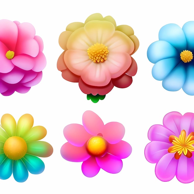 Colorful Cute and Beuty flower generate by ai