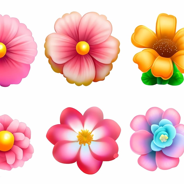 Colorful Cute and Beuty flower generate by ai