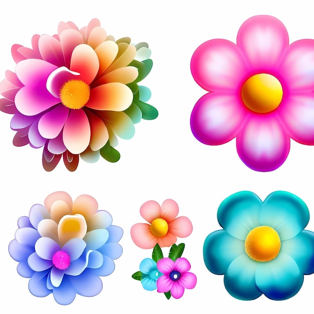 Colorful Cute and Beuty flower generate by ai