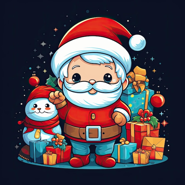 Colorful and Cute Christmas Clip Art in 4K Vector