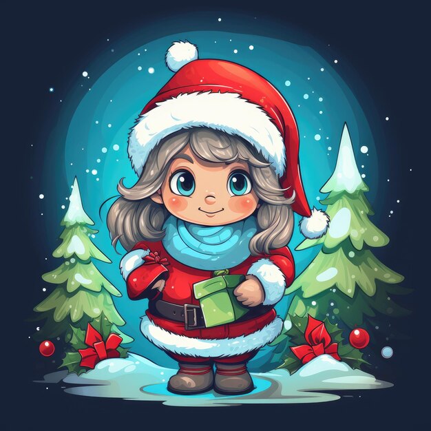 Colorful and Cute Christmas Clip Art in 4K Vector