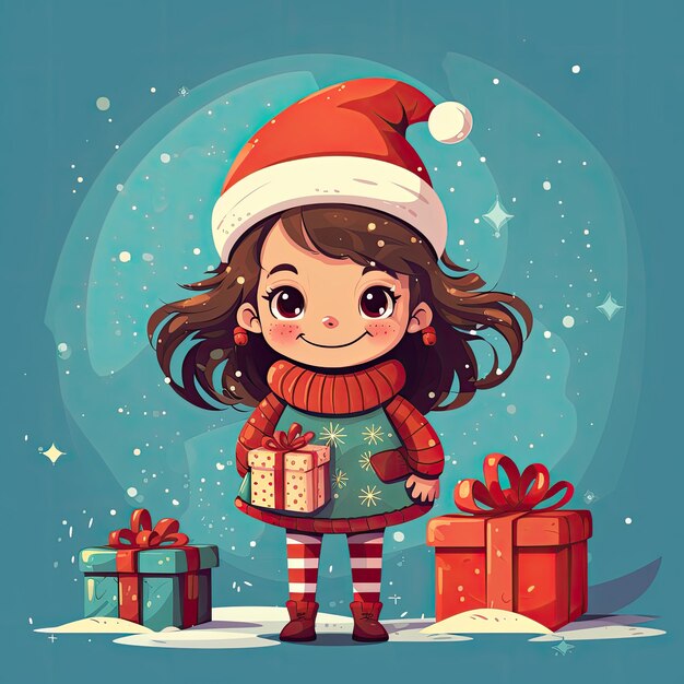 Colorful and Cute Christmas Clip Art in 4K Vector