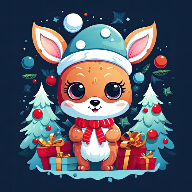 Colorful and Cute Christmas Clip Art in 4K Vector