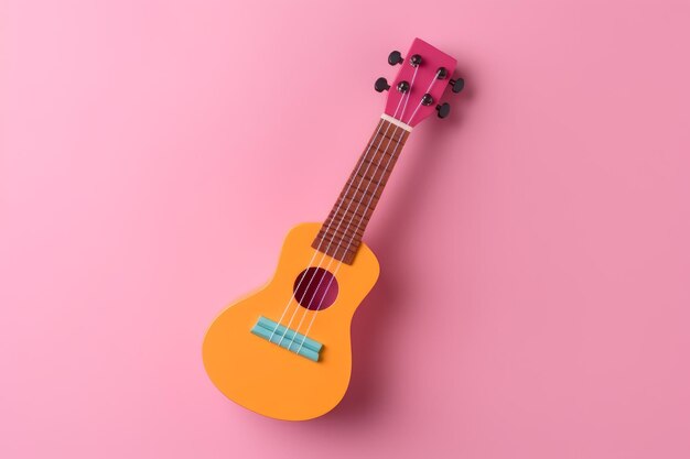 Colorful cute ukulele Generate Ai