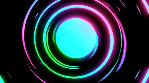 Colorful d loading circle design stylish animation with circle of colorful lines colorful glowing
