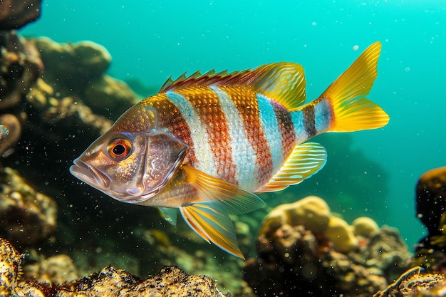 Colorful Dace Swimming in Crystal Clear Waters