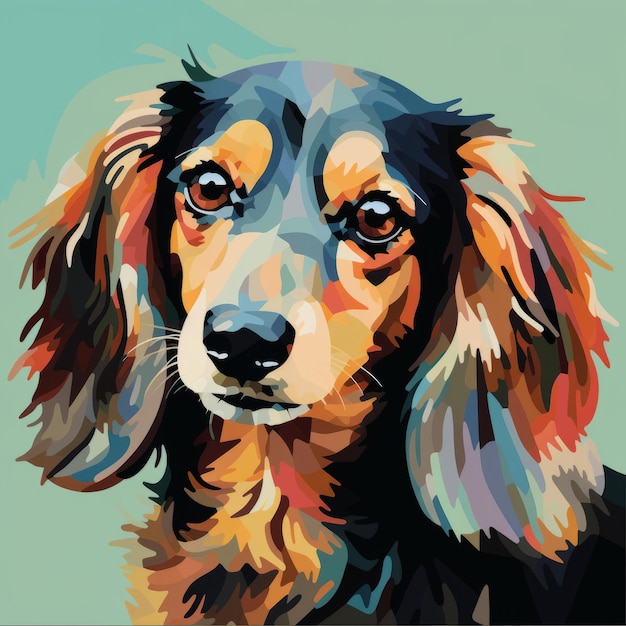 Colorful Dachshund Painting For Eyecatching Home Decor