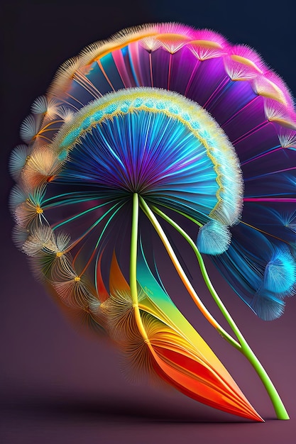 Colorful Dandelion Image