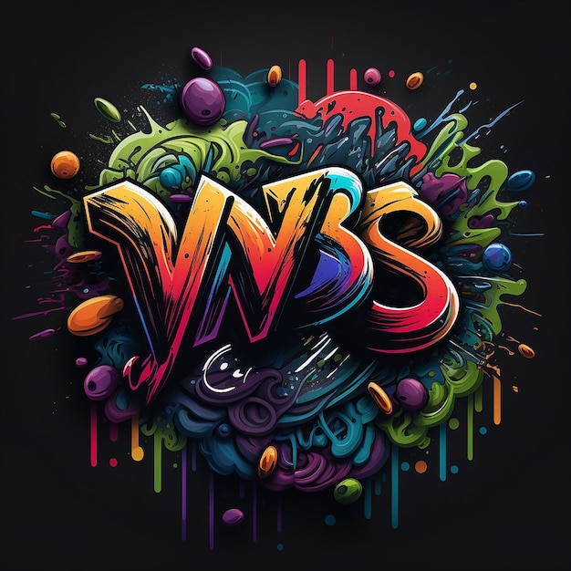 colorful dark graffity logo