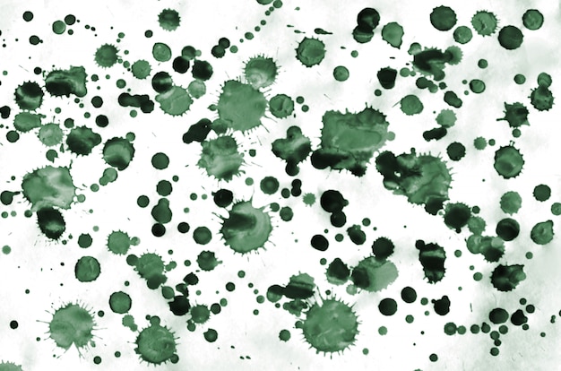 壁紙のカラフルな濃い緑色の水彩画の背景。アクワレル鮮やかなカラーイラスト