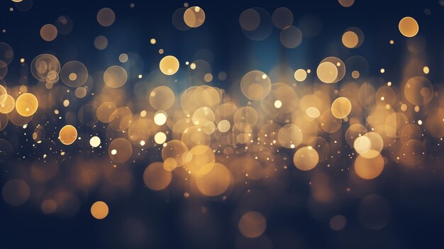 Colorful defocused bokeh lights in blur night background