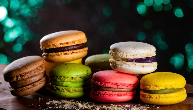 colorful delicious macarons