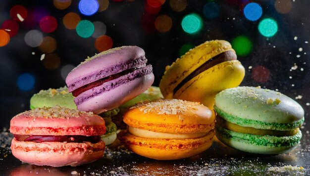 colorful delicious macarons