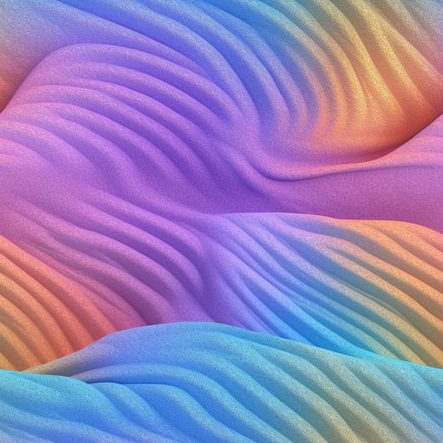 A colorful desert with a colorful background