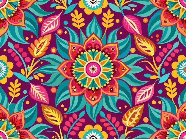 Photo a colorful design with a flower and a large flower