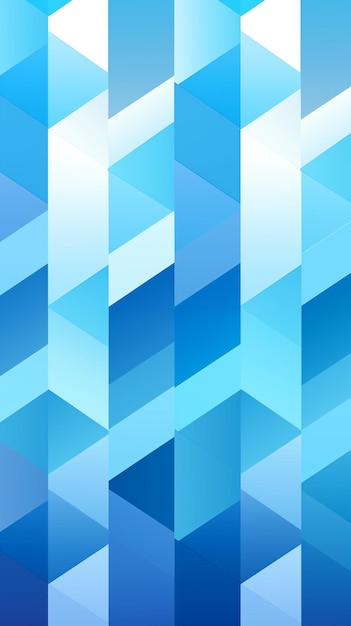 Photo a colorful design with geometric shapes in blue and white