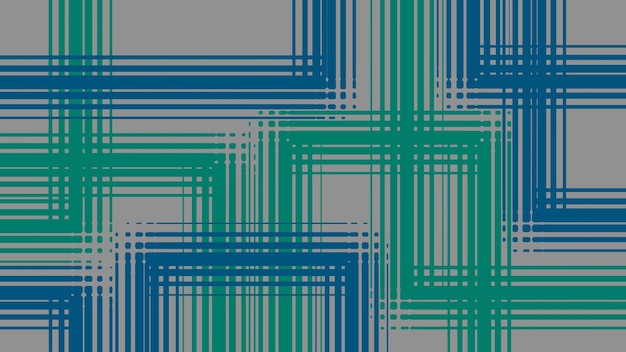 A colorful design with lines in blue and green