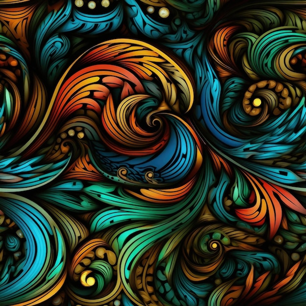 A colorful design with a lot of colors on it