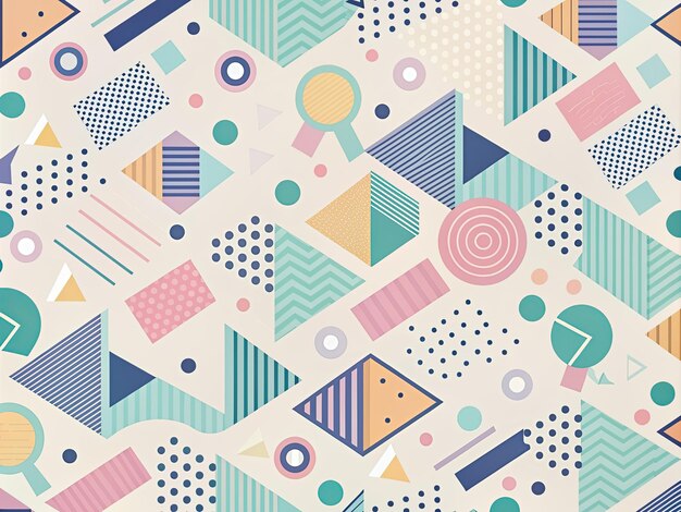 Photo a colorful design with a lot of colors and shapes