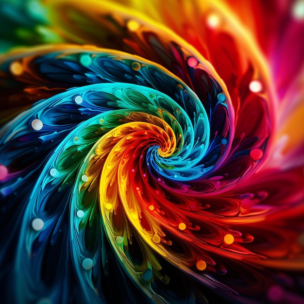 Photo colorful design with a spiral design