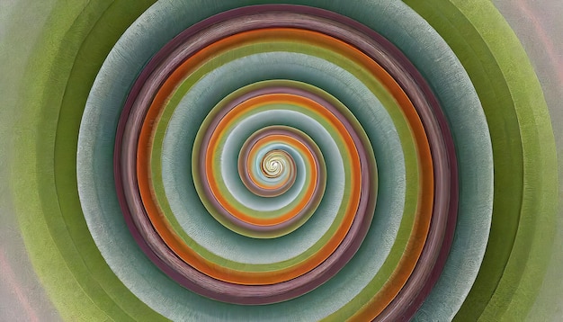 A colorful design with a spiral design