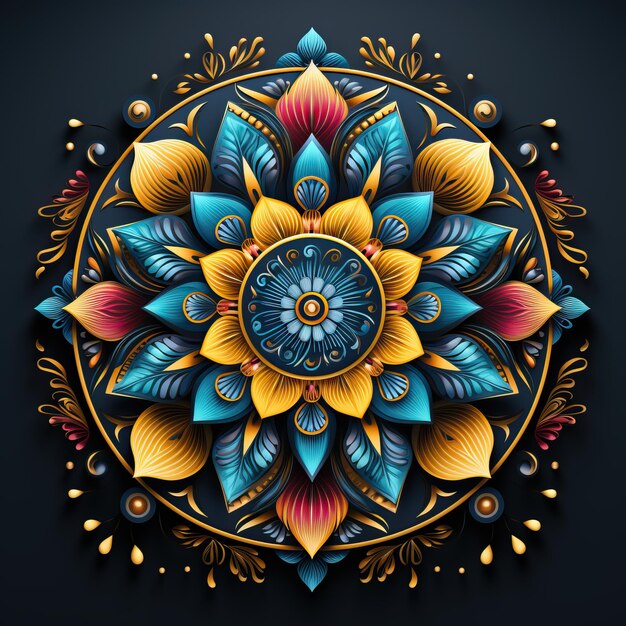 a colorful design with the word " flower " on it.