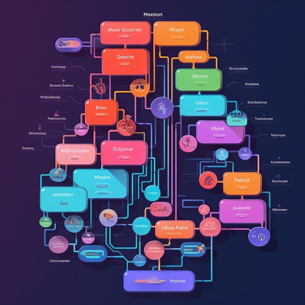 a colorful diagram with the words " the word " on it.