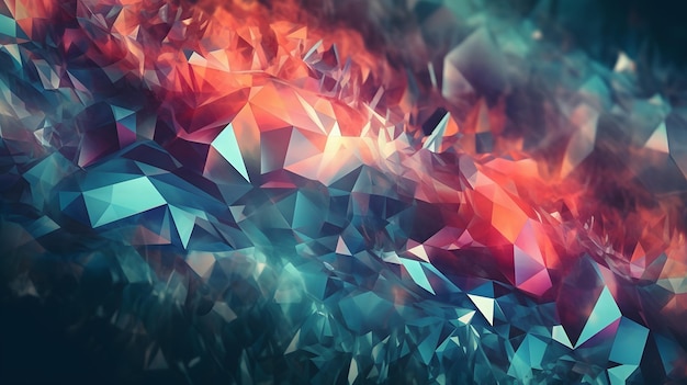 A colorful diamond background with a blue background