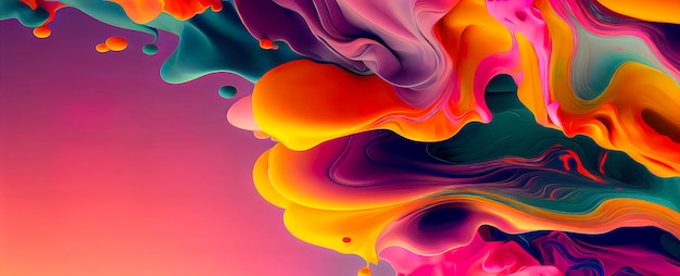 Colorful digital art of abstract ornament shapes