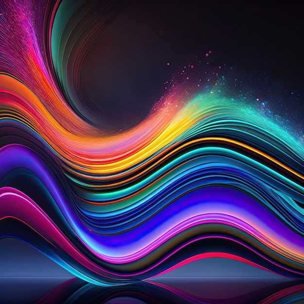 Colorful digital wave