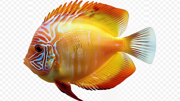 Photo colorful discus fish transparent aquatic elegance