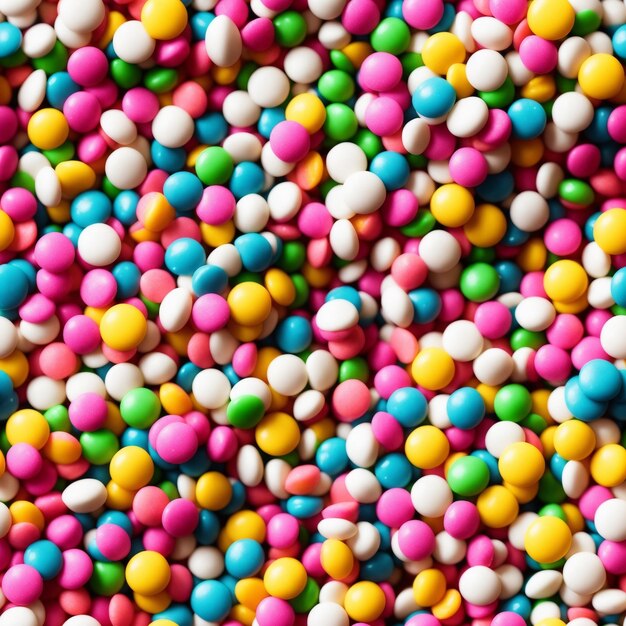 A colorful display of candy with the word candy on it