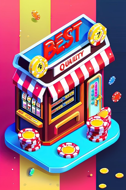 a colorful display of a casino game called best buy.