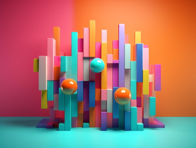 A colorful display of colorful objects with one that says'i love you '