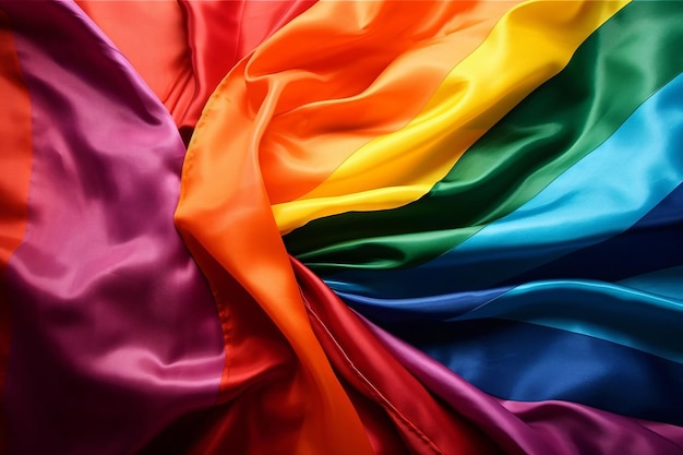 A colorful display of colorful silks and rainbow colors.