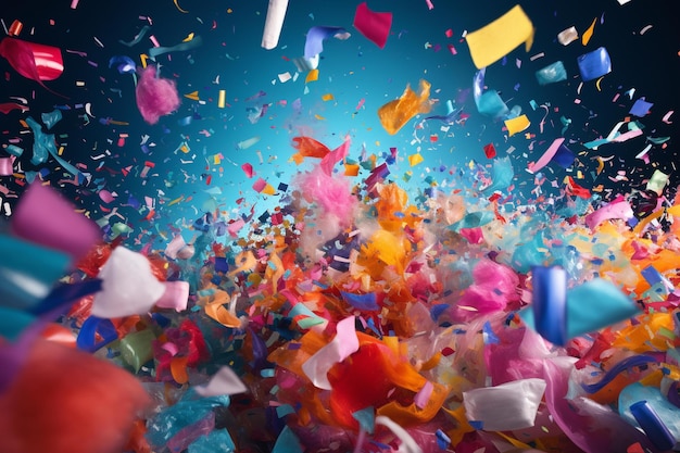 A colorful display of confetti and confetti