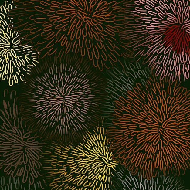 A colorful display of fireworks with the word fireworks on it.