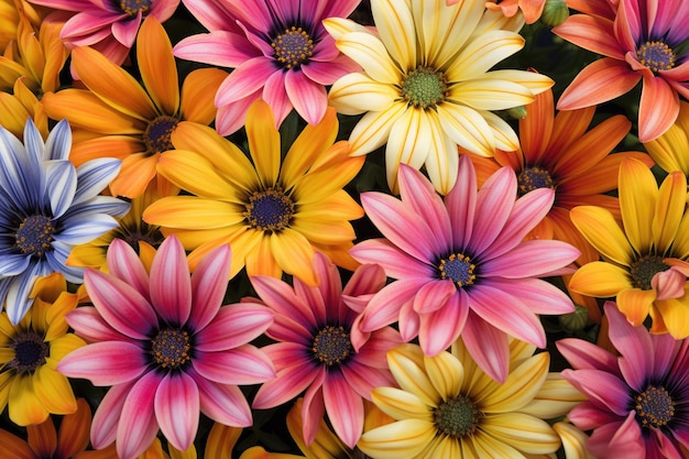 a colorful display of flowers from the garden of a house in san francisco.