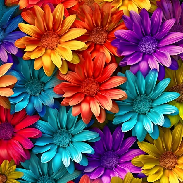 A colorful display of flowers from the new york state fair.