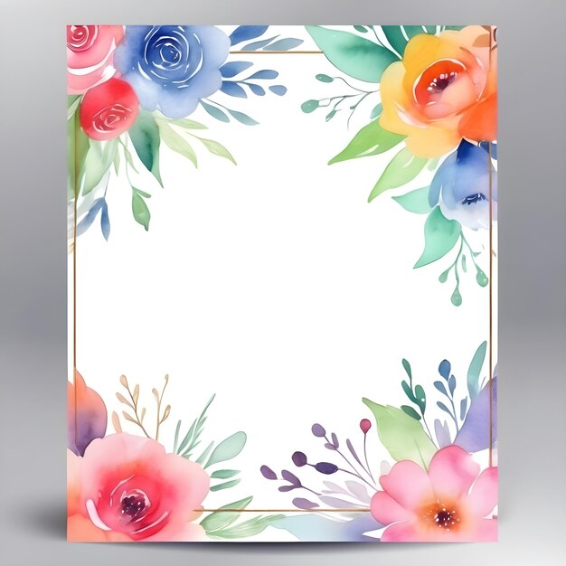 a colorful display of flowers with a white background with a frame that says spring