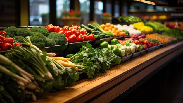 Colorful display of fresh produce at the local market