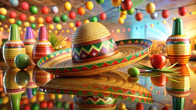 a colorful display of hats with a hat that says souvenir