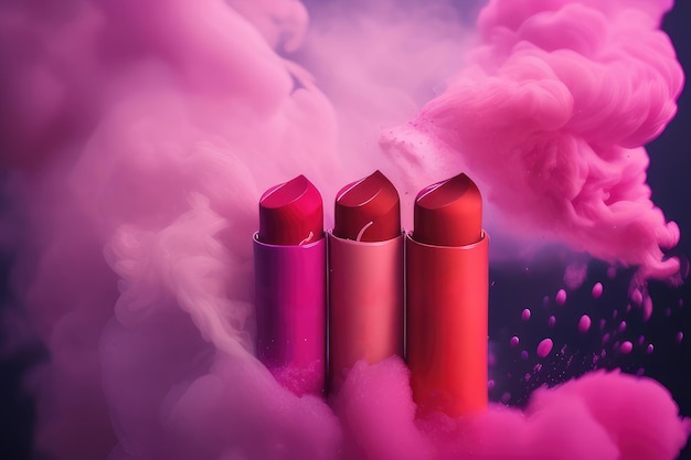 A colorful display of lipsticks