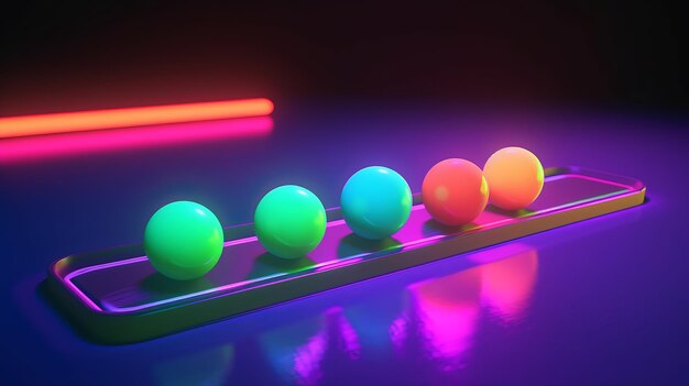 A colorful display of neon eggs on a table