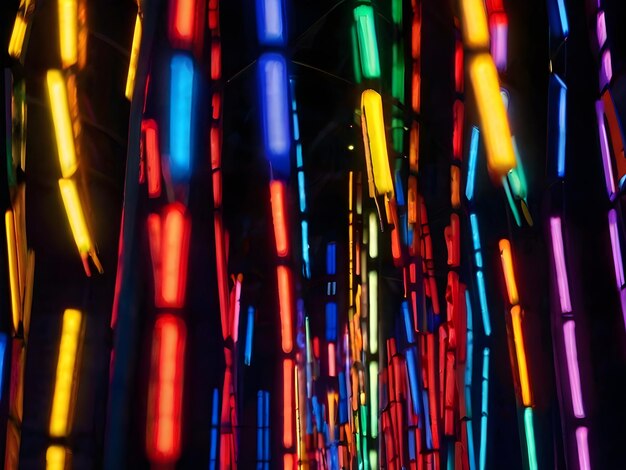 Foto esposizione colorata di luci al neon